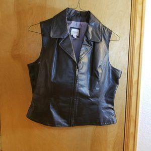 Vintage Wilsons Leather Maxima Black Biker Vest XL